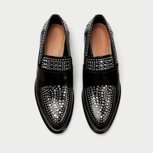 Zara studded loafers